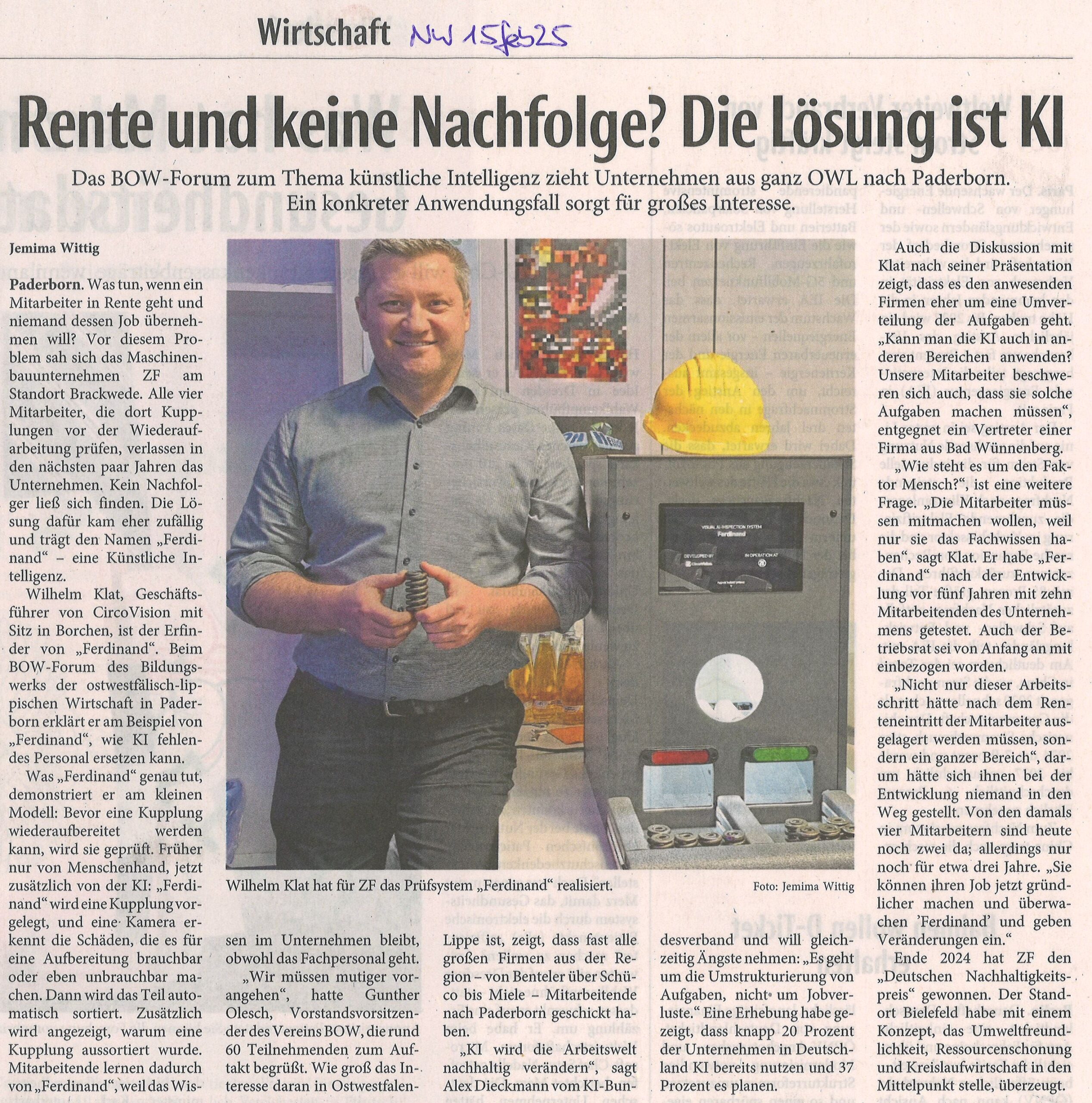 Das 33. BOW-Forum zum Thema KI zieht Unternehmen aus ganz OWL nach Paderborn